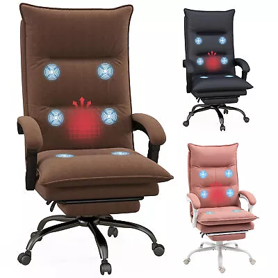 Vibration Massage Office Chair With 6 Points Heated Microfiber Computer Chair • $156.99