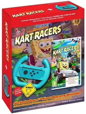 NEW Nickelodeon Kart Racers Steering Wheel Bundle Nintendo Switch Download Code • $30