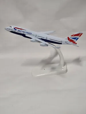 16cm British Airways Jumbo 747 BA Metal Plane Model Aircraft Aeroplane London UK • £12.99