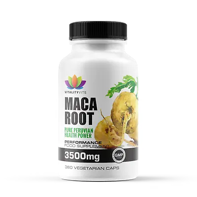 £19.99 • Buy Maca Root 3500mg Energy, Stamina, Sexual Health, Libido, Lepidium Meyenii, Vegan