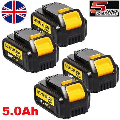 4-PACK For Dewalt 18v Battery 5 Ah XR DCB184 DCB183 DCB182 DCB180 DCB090 DCB118 • £20.90