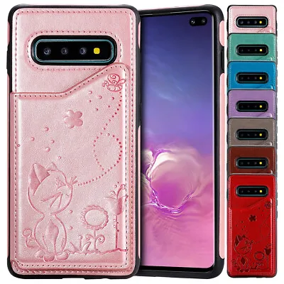 $12.65 • Buy For Samsung Galaxy S10 S9 S8 Note 10 9 8 Case Leather Magnetic Card Holder Cover
