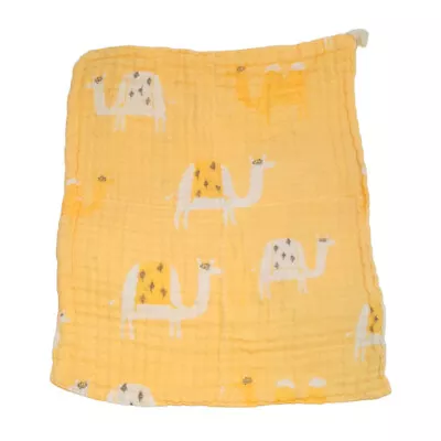 Muslin Tree Camel Yellow Burp Cloth Baby Blanket Lovey 12  X 11  • $13.50