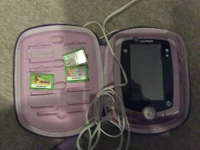 LeapPad2 Limited Edition Pink Console + Games + Case + Charger Good Conditon • £15