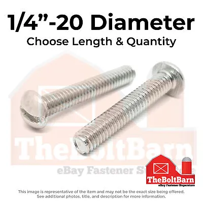 1/4 -20 Stainless Slotted Round Head Machine Screws (Choose Length & Qty) • $580.37