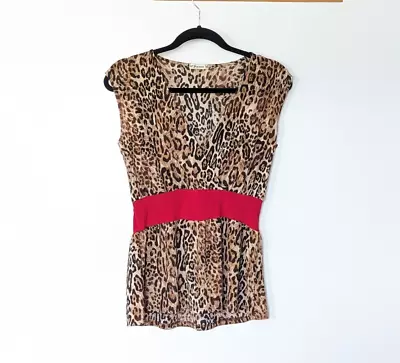 Vintage Y2K Forever 21 Top Women Large 00s Leopard Print Whimsy Mall Goth • $29.99