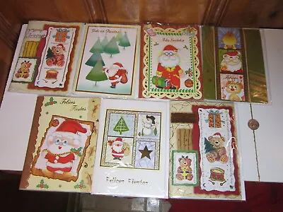 Lot Of 7 Espanol 3D Paper Feliz Navidad Christmas Cards Light Music W/ Envelope • $27.99