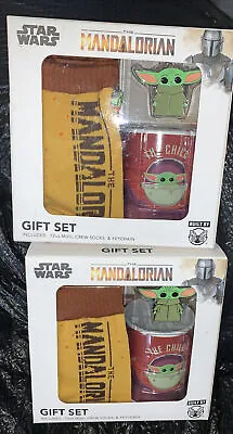 Lot Star Wars The Mandalorian Gift Set With 12oz Mug Socks Baby Yoda Keychain • $16.20