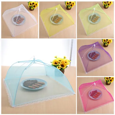 6X Pop Up Food Cover Protector Collapsible Umbrella Wasp Fly Mesh Net BBQ Covers • $13.95