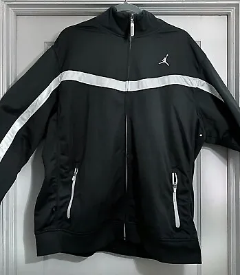 Jordan Nike Jumpman Light Track Jacket - Dark Gray & White - Size XL [Runs Big] • $32