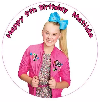 1 X JoJo Siwa 19cm Round Edible Cake Image Topper ICING SHEET • $17