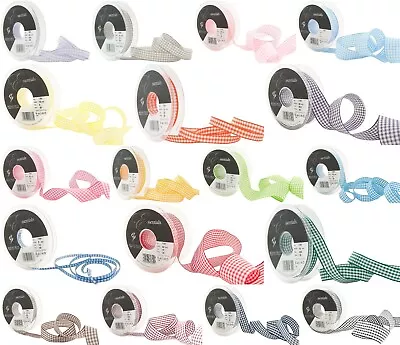 £1.45 • Buy Berisfords Gingham Ribbon Check Cut Lengths 5mm, 10mm, 15mm, 25mm, 40mm
