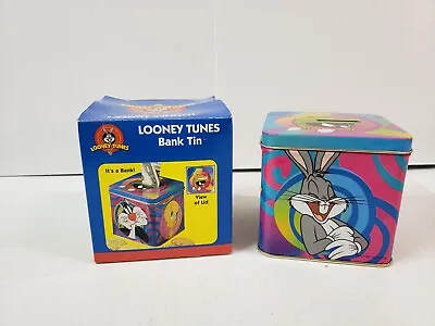 1997 Looney Tunes Tin Cube Piggy Bank In Box  • $17.99