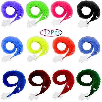 12 Pcs Magic Twisty Worm Wiggly Twisty Fuzzy Worms On A String Magic Worm Toys F • $10.07