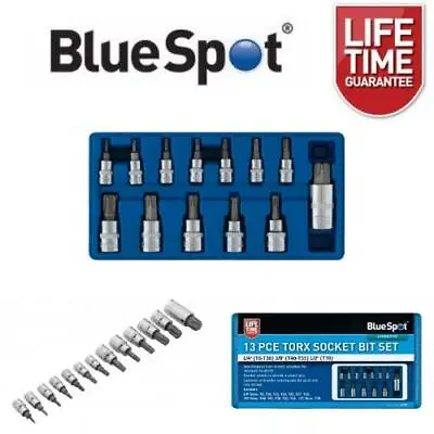 BlueSpot 13 Piece Torx Star Bit Socket Set T8 - T70 01503 • £11.80