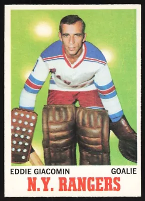 1970-71 OPC O-Pee-Chee EX-MINT Ed Giacomin New York Rangers #68 • $18