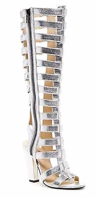 New Michael Antonio Kimiko Metallic Silver   Gladiator Sandals Women's  Sz 6.5 • $48.99