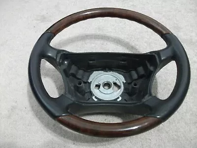 00-06 Mercedes W220 S600 S55 AMG CL500 4 Spoke Steering Wheel Assembly Wood OEM • $175