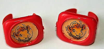 2 Borden Elsie The Cow Dairy Worlds Fair Ring Set 1960s NOS New Red • $14.99