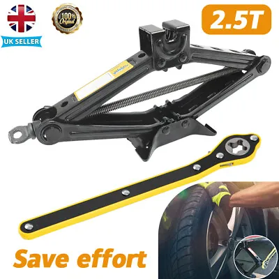 2.5 Ton Tonne Scissor Jack Lift Wind Up For Car Van Garage W/Crank Speed Handle • £13.99