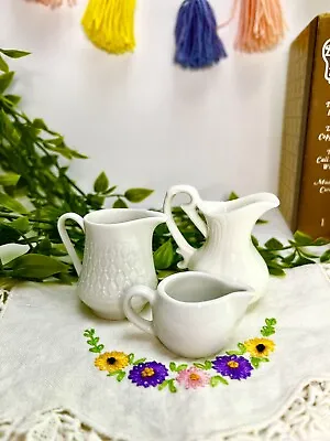 MINIATURE BONE CHINA PORCELAIN Pitcher Tea Pot Lot Tea Party Doll House • $5.19