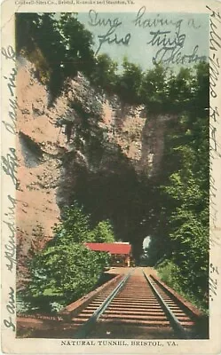 Bristol Virginia VA Natural Tunnel Steam Locomotive 1907 Postcard • $3
