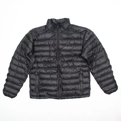 Marmot Puffer Jacket Mens Black Lightweight Full Zip 700 Fill Down • $49.99