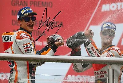 Marc Marquez Hand Signed 12x8 Photo Repsol Honda 2016 MOTOGP World Champion 1. • $123.30