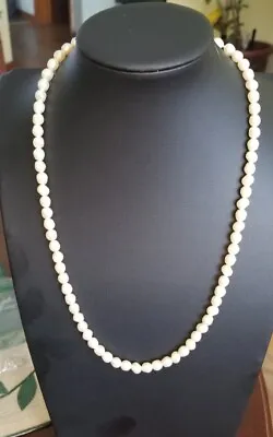 Vintage Single Strand Faux Pearl Necklace 20  • $13.99