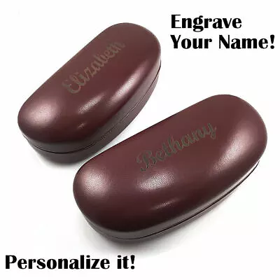 Personalized Name Engraved Hard Shell Red Sunglasses Case Eyeglasses Eyewear • $25.61