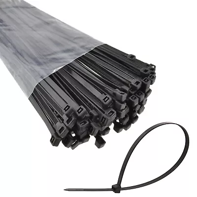 £74.39 • Buy Cable Ties Black 100/140/200/250/300mm Nylon Zip Tie Wraps Various Sizes