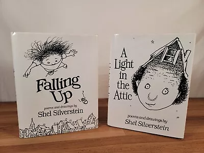 Shel Silverstein Falling Up & A Light In The Attic Poems & Drawings - Hard Cover • $9.99