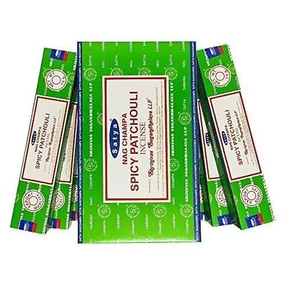 Satya Nag Champa Spicy Patchouli Incense Sticks Pack Of 12 Boxes 15gms • $13.99