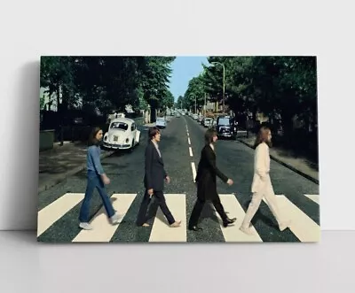 The Beatles Abbey Road On Framed Canvas Photo Print Fan Gift Wall Art Vintage • £38.95