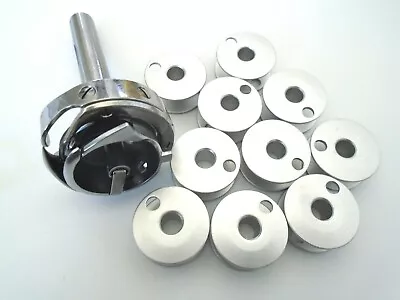 HOOK+BOBBIN CASE #24055810655 For SINGER 111W155 CONSEW 224 225 226 +10 Bobbins • $38.50