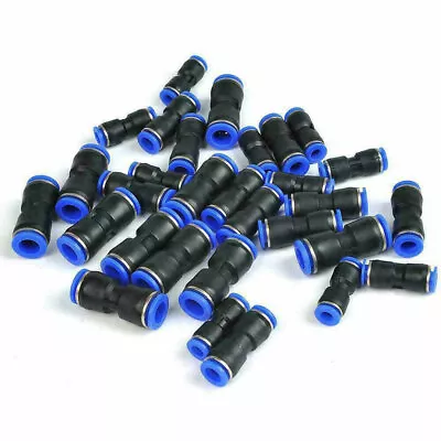 30Pcs Pneumatic Push Connectors Straight Air Line Fittings  1/4 5/16 3/8 Tube • $10.99