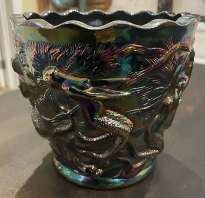 Fenton Red Carnival Glass Mermaid Vase Ice Bucket • $149.99