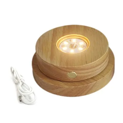 Personalized For Creative Solid Wood LED Luminous Handicraft Decoration Night Li • $24.52