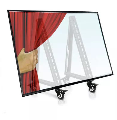 Rolling TV Stand Mobile TV Stand On Wheels Monitor Floor Stand • £59.99