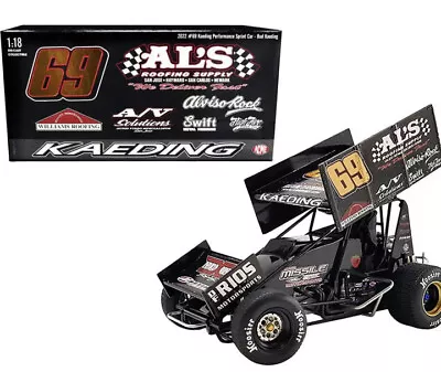 2022 ACME 1:18 SPRINT CAR BUD KAEDING #69 Al's Roofing Alviso Rock NEW!! • $99.99