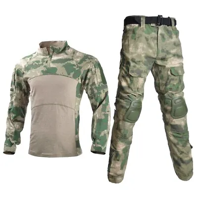 Army Men's Tactical Military T-shirt Pants Combat BDU Uniform Camo Casual Hiking • $64.59