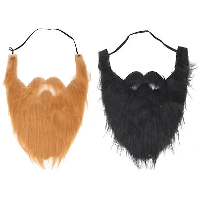 Stimulated Fake Beard Funny False Moustache Whiskers Facial Hair For Cosplay BST • £3.40