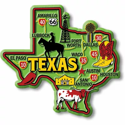 Texas Colorful State Magnet By Classic Magnets 3.5  X 3.3  • $7.99