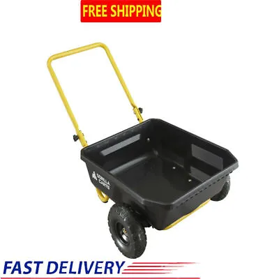 Garden Carts Outdoor Utility Heavy Duty Yard Cart Dump 300-Pound Capacity Black • $133.50