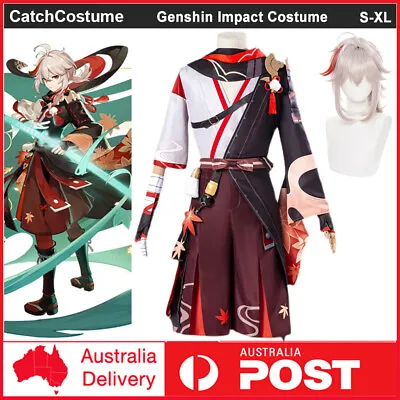 Game Genshin Impact Kaedehara Kazuha Cosplay Costume Halloween Party Outfit Suit • £114.92