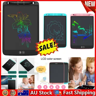 $9.99 • Buy 12  LCD Writing Tablet Screen Erasable Digital Draw Pad Doodle Board Kids Gift