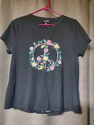 Miss Me Peace Embroidered BOHO/70s Shirt • $14