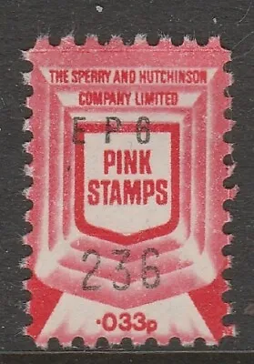 UK - S & H Pink Stamps -USA Merchant Trading Store Stamp - M80 • $1.77