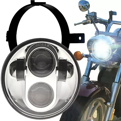 5 3/4  LED Projection Headlight Kit For Honda VTX 1300 1800 C/N/R/S/T Chrome • $99.99