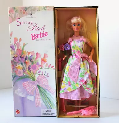 1996 BARBIE  SPRING PETALS  Avon Doll New Condition Never Removed From Box • $11.99